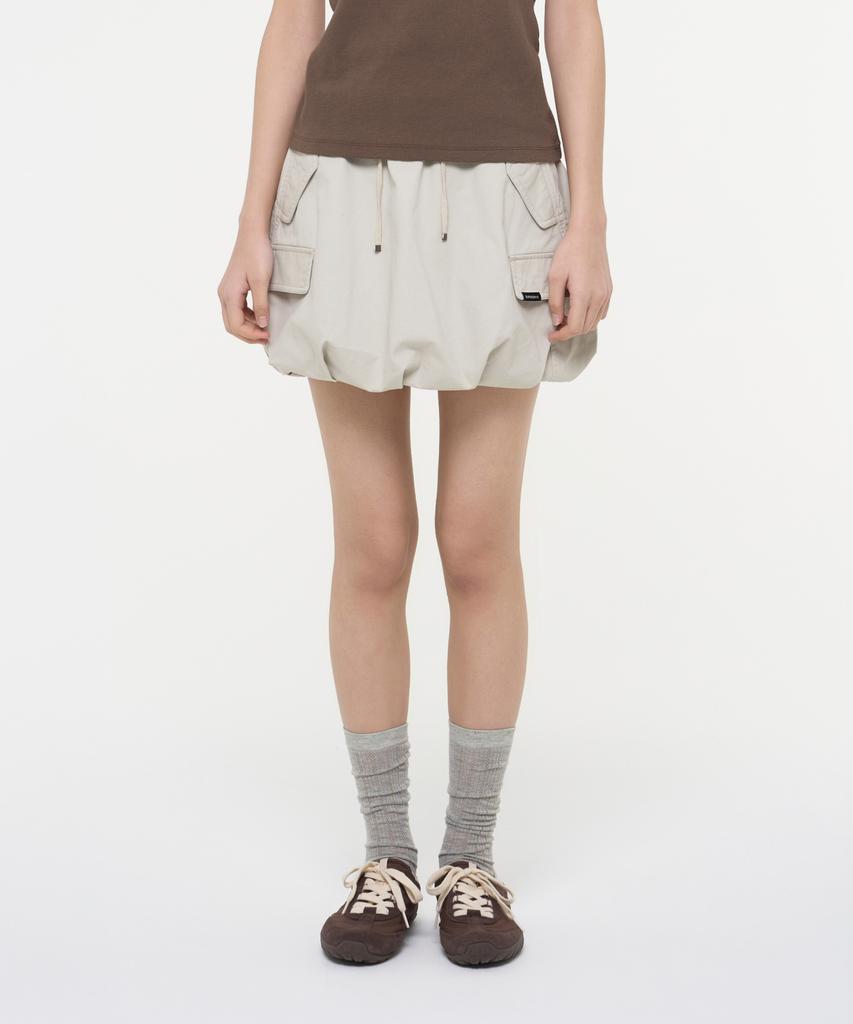 Syupeodeulai Women'S Cargo Balloon Mini Skirt Beige Sdflkcq51Beg