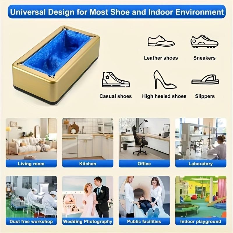 New Shoe Cover Machine with 100 Shoe Covers Automatic Shoe Wearing Device for Parties Gatherings Home Use To Avoid Guests' Shoes