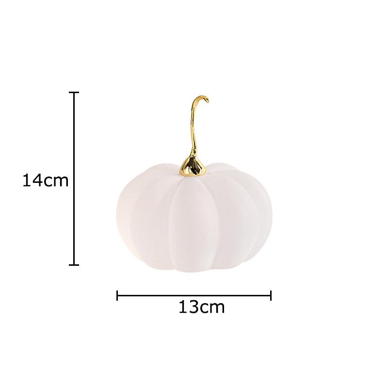 

Abstract Artwork Frosted Pumpkin Statue Desk Decoration Ornaments Gold Plated Pumpkin Sculpture Crafts Room Aesthetic Decor