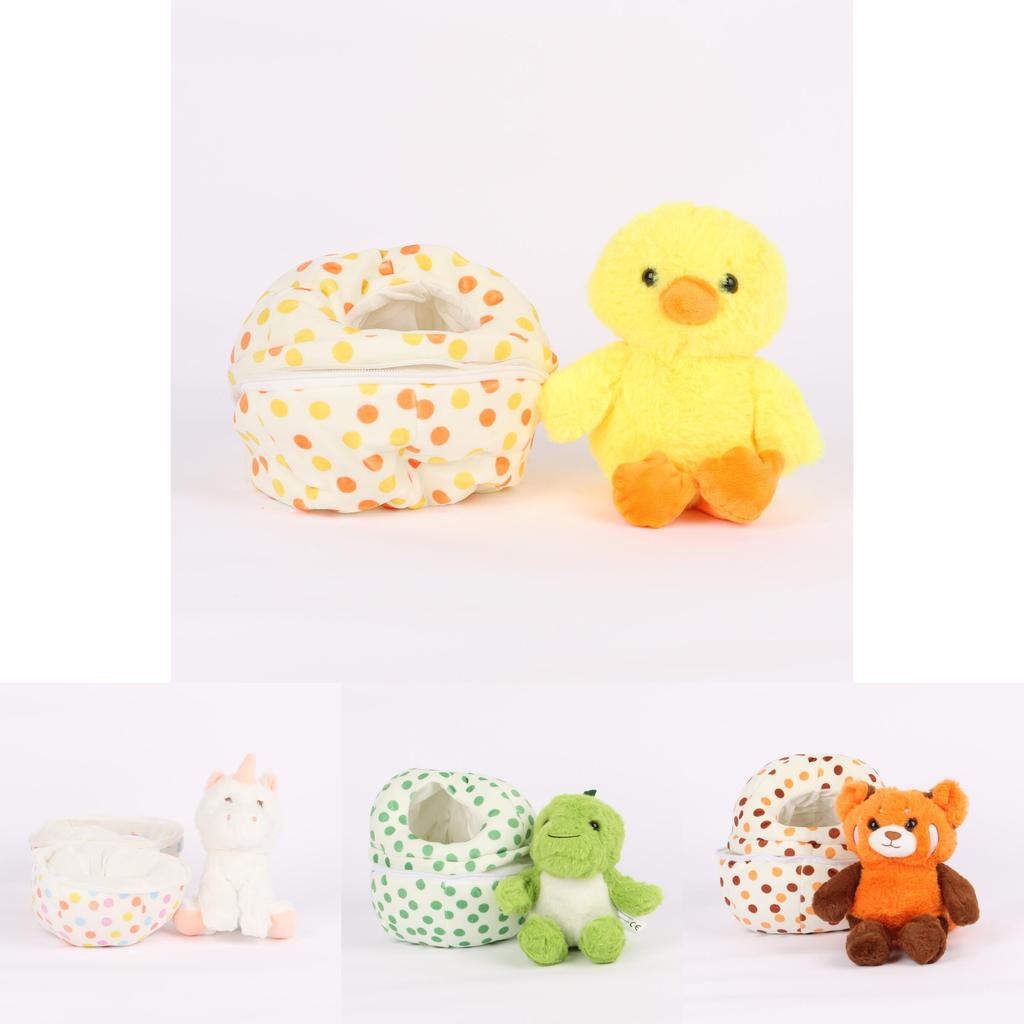 Raccoon Unicorn Yellow Duck Dinosaur Egg Plush Toy With Pp Cotton Filling For Kids And Collectors