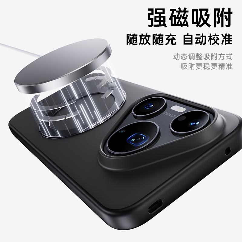 For Huawei Pura 90 Pro Max and Pura 90 Pro Case Anti-Fingerprint Anti-Oil Magnetic 360° Rotatable Stand Fine Grip Soft Cover