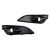 2PCS Matte Black Front Fog Light Lamp Cover Grille Fit Ford Fiesta 2013-2017