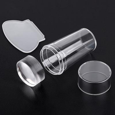 Silikon Transparent Nail art Stamping Kit Maniküre Platte Stempel Polnischen Schaber