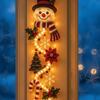 Leuchtender Weihnachts-Türhänger Spiralstil Anhänger mit Glocke Schneeflocken-Dekor Für Weihnachten 2026 Hausgarten Aufhängung Fensterdekor Geschenk