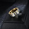 Domineering Men Rings 8mm Wedding Band  Pure Carbide Titanium Engagement Ring for Men Brushed Mate Center Jewelery