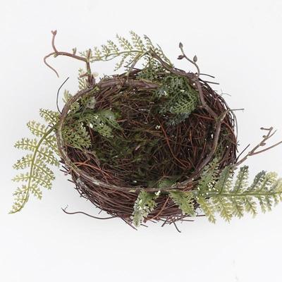 Outdoor Garden Ornament Decorative Bird Nest with Artificial Birds and Eggs for Home Use Easters Photography Supplies