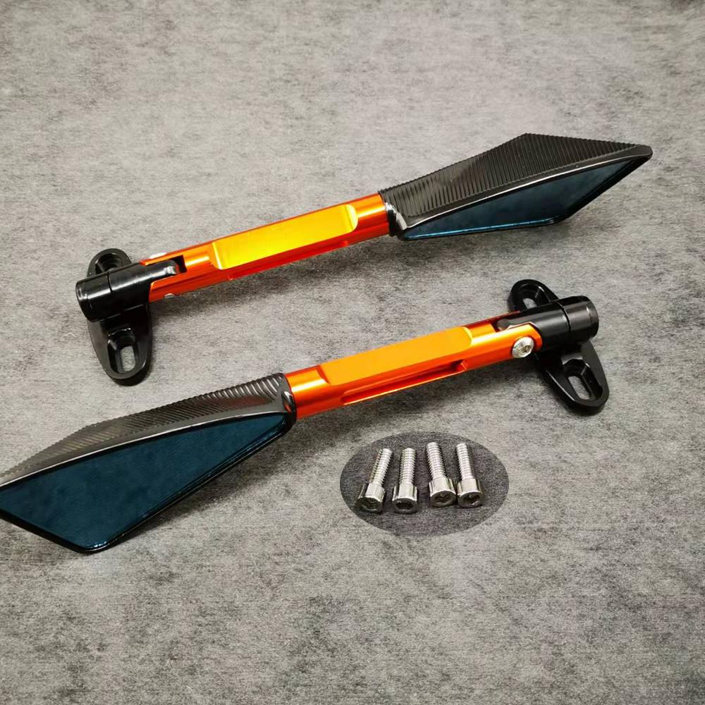 Blauer Blendschutzspiegel für Suzuki GSXR125 GSX250R GSX650F GSX-R CNC-Aluminium-Motorrad-Lenker-Rückspiegel