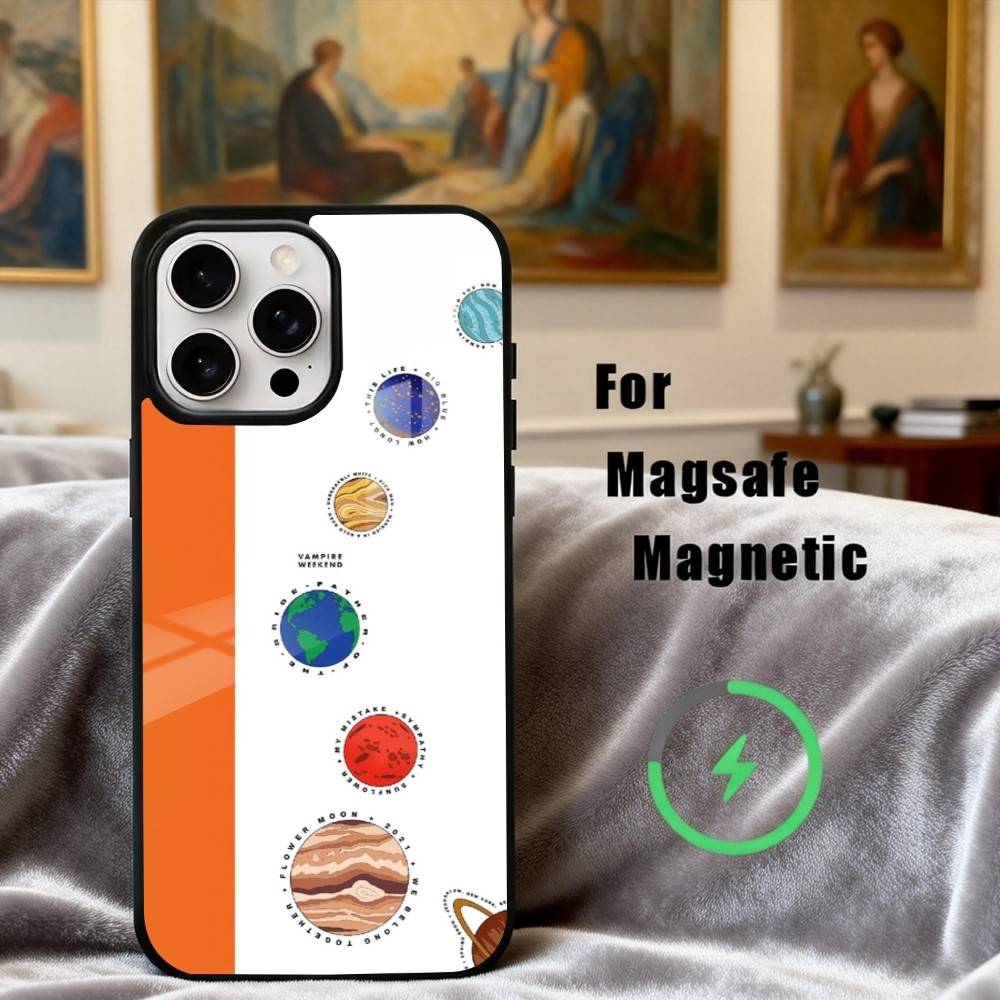 V-Vampire W-Weekend Band Phone Case For iPhone17,16,15,14,13,12,11 Plus,Pro Max Magnetic For Magsafe Wireless Charging