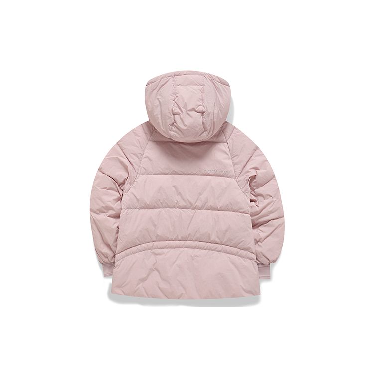 FILA Fleece Lined Loose Fit Hooded Down Jacket Women Outerwear Fleece-Pink F11W141911F-PK