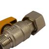 Brass Quick Connect Gas Ball Valve, 4/6-Point Male/Female Thread for Natural Gas and Water Heaters