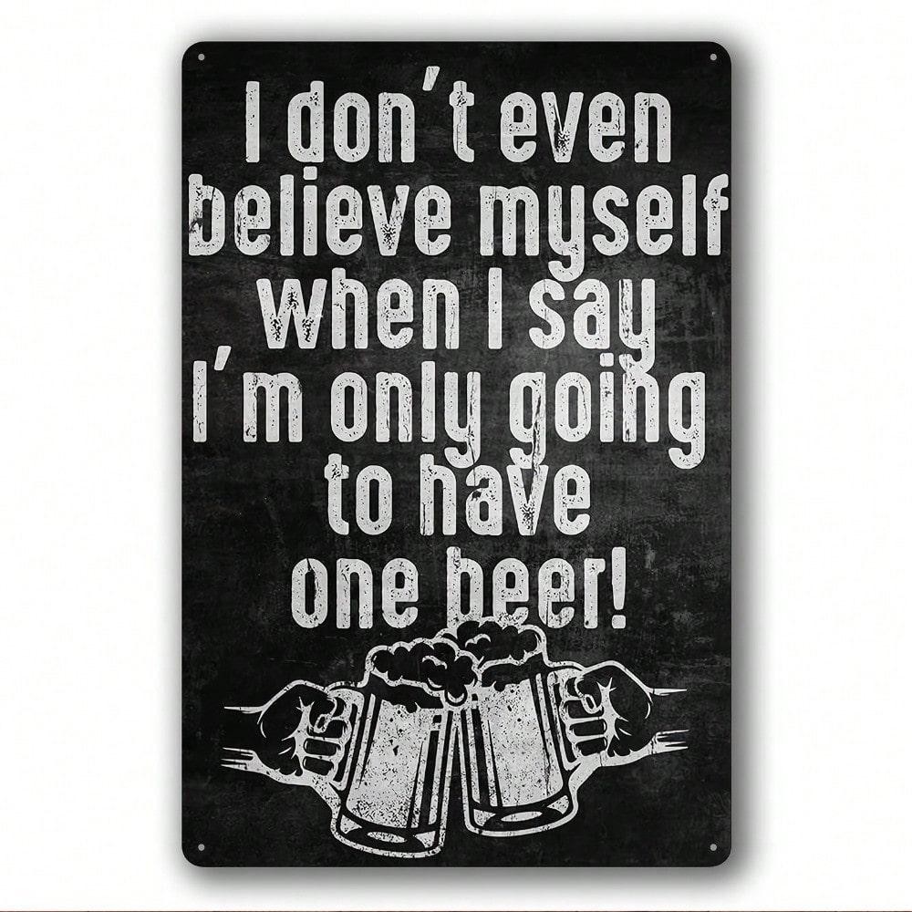 Vintage Beer Tin Metal Sign 8x12 Inch Retro Pub Wall Art Bar Decor Man Cave