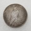 Vintage 1922 USA Silver Dollar Replica - Silver-Plated Brass with Aged Finish in Antique Style