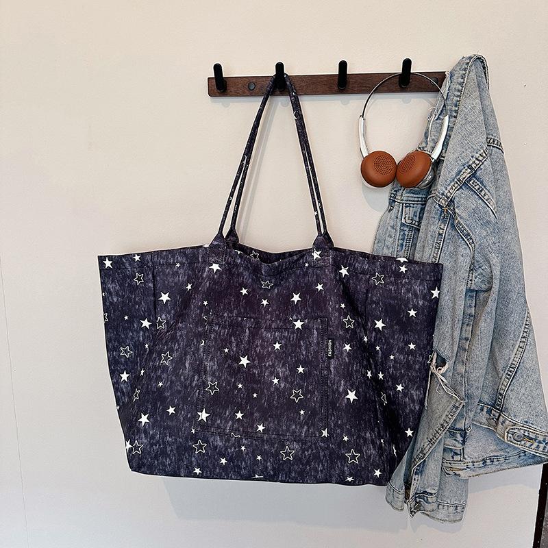 Large Capacity Casual Tote Bag, Hand-held Shopping Bag for Shopping, Relaxed Feeling, Single Shoulder Bag
