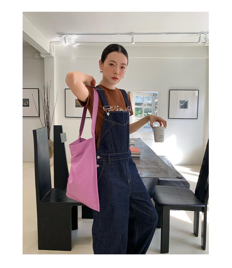 NEWOPEN 2025 Early Spring Korean Style Commute OL Wide-Leg Denim Overalls C3621