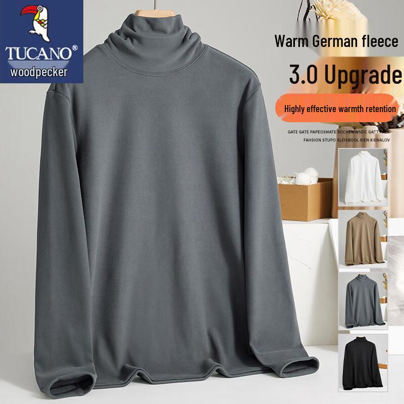 

TUCANO Men s Half-High Collar Velvet-Lined Sweatshirt 2XL