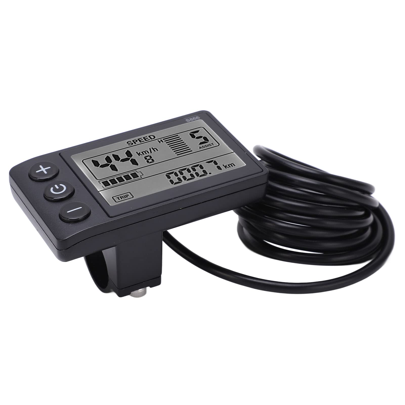

J-ouuoS866 Electric Bicycle Display LCD Meter 24V 36V 48V Electric Scooter Control Panel with SM Plug