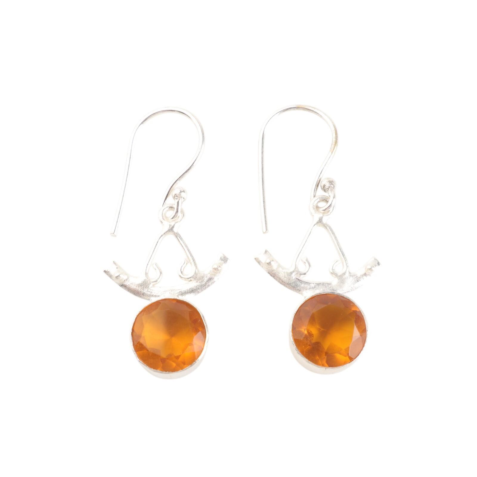 

Citrine Gemstone 925 Sterling Silver Jewelry Handmade Earrings 1.63 For Women EE-152-8