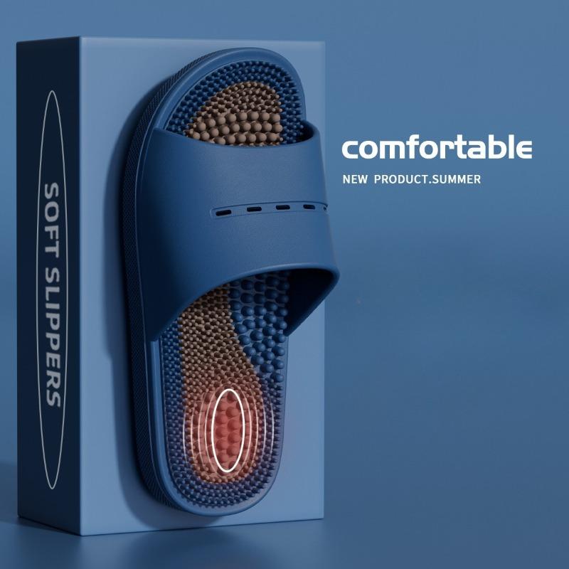 2025 Men's Anti Slip Summer Indoor Home Bathroom Bathing Foot Massage Slippers