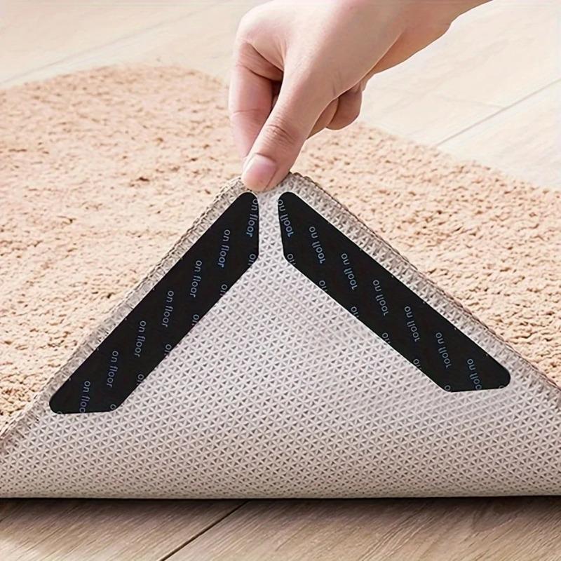 1PCS Reusable Black Double-sided Carpet Fixing Patches, Anti Curling and Anti Slip, Suitable for Carpets and Floor Mats