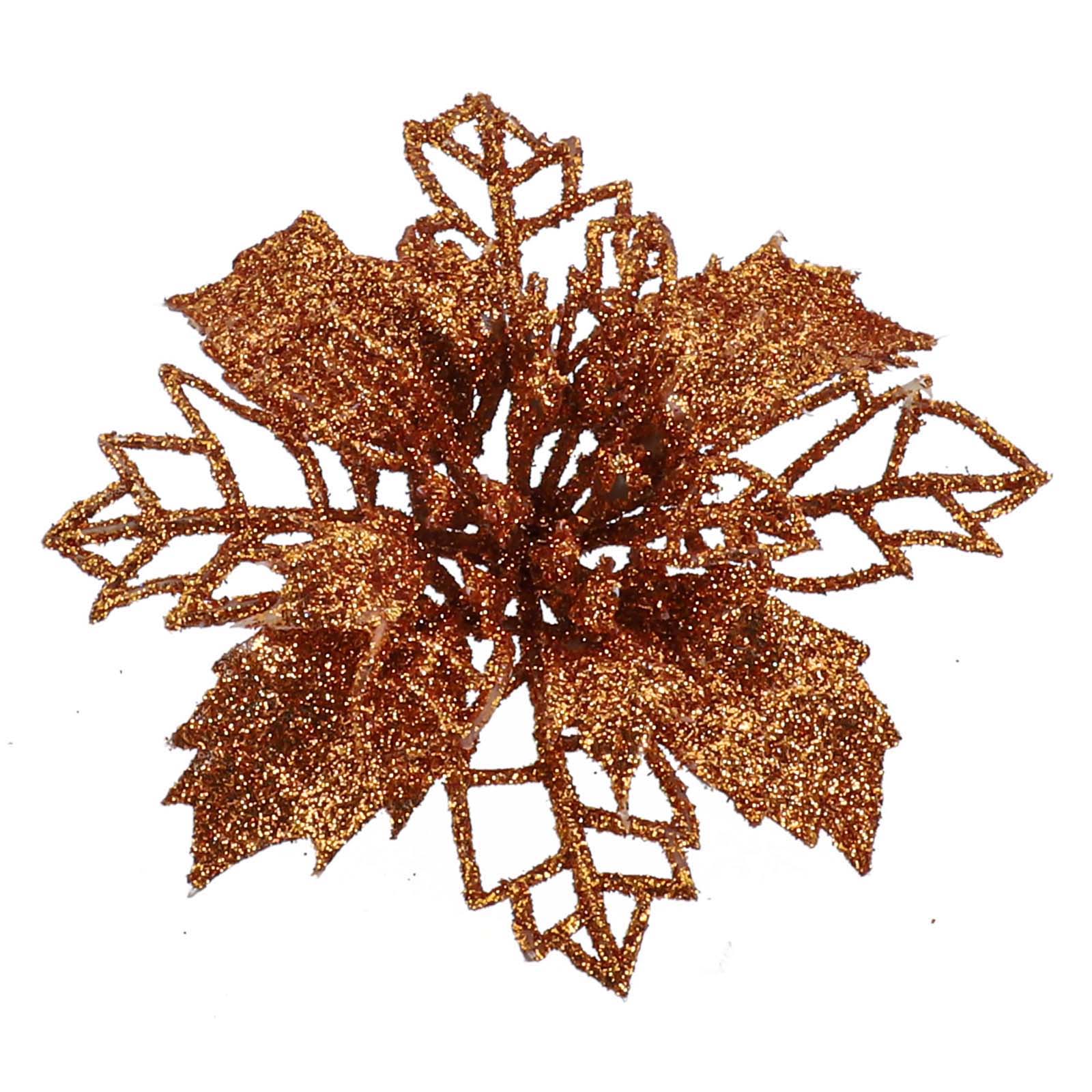 

Рождественское украшение Декор на Рождество Цветок Бронза Диаметр 9 см ПЭ Серебряное Рождественское украшение Золотое Высокое качество бронзовый