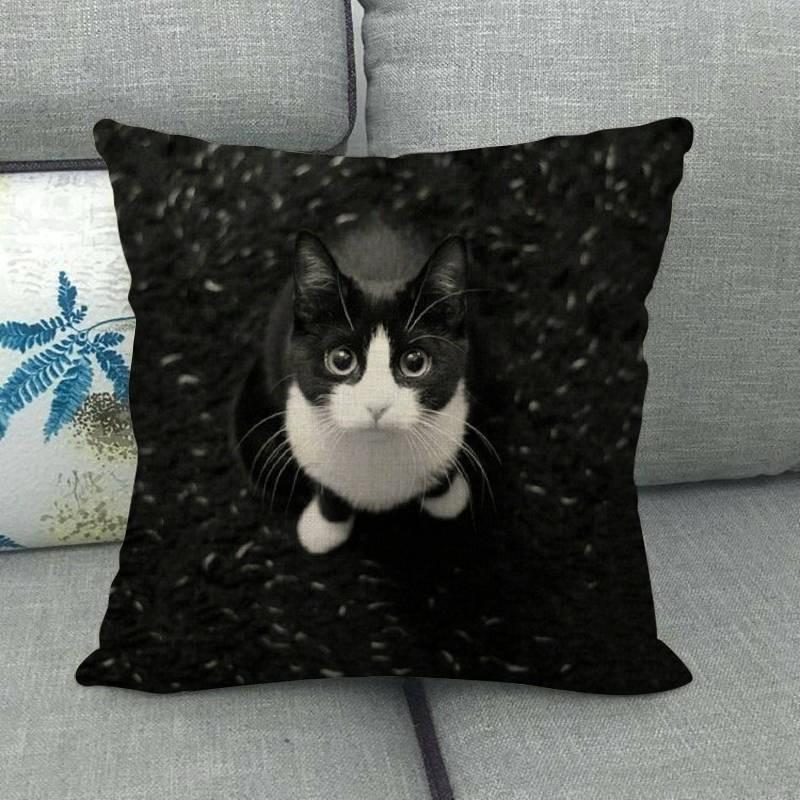 

Throw Pillow Set Cute And Adorable Animal Throw Pillow For Bedroom, Home Decor, Sofa Decoration, Cushion Cover Set чёрный