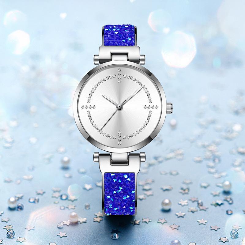 

Новые роскошные женские часы высшего бренда с коробкой, водонепроницаемые модные женские кварцевые часы 215mm синий