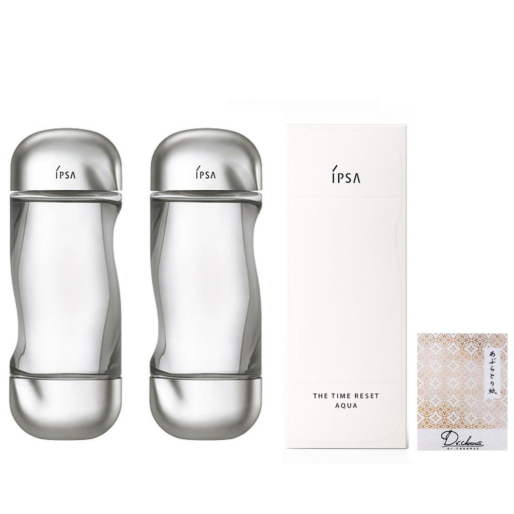 IPSA Skin Care The Time R Aqua 200ml X 2 Bottles with Original Blotting Paper Purchase of 2 [New Packaging] <Quasi-drug> [Bulk Bottles]