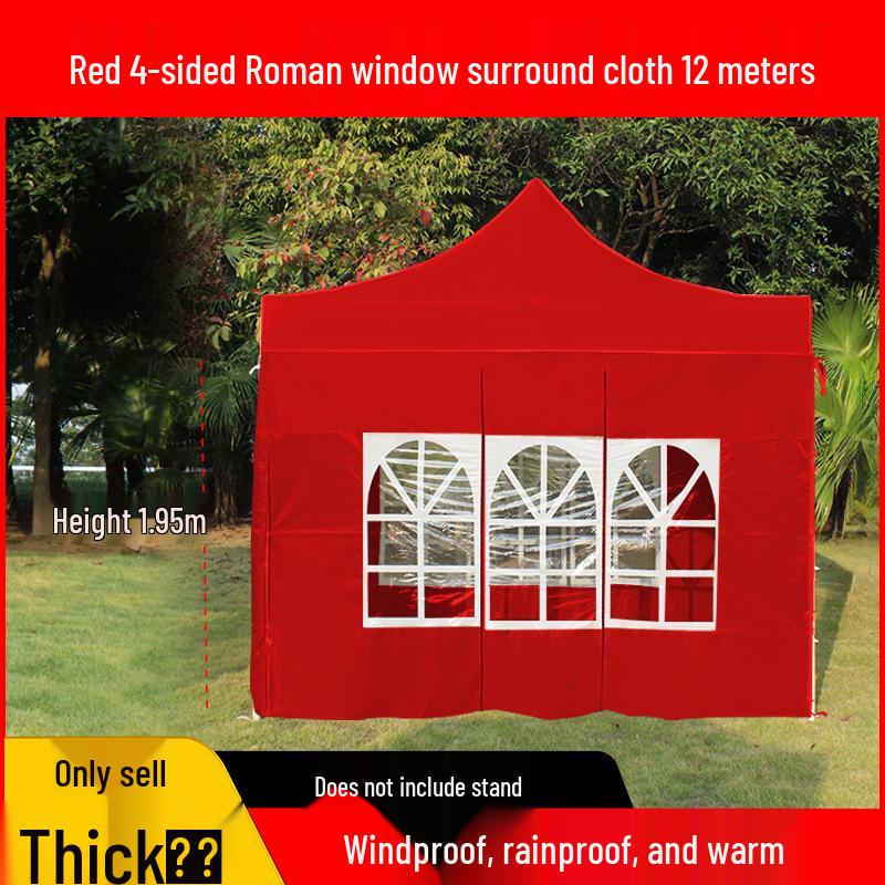 Transparent Tent Side Panel: Windproof & Waterproof Outdoor Canopy Enclosure with Thick Fabric and Durable Edging