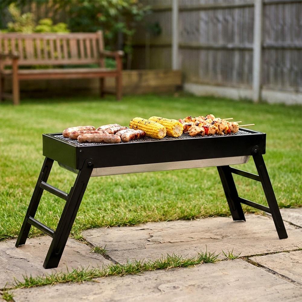 Grill Węglowy Składany Przenośny Ogrodowy Turystyczny Piknikowy Mały 77 Cm