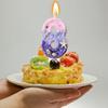 Svíčka růžová fialová narozeninové svíčky kreativní narozeninová svíčka dekorace na dort topper oceán hvězdice babyshow třpytivá ozdoba