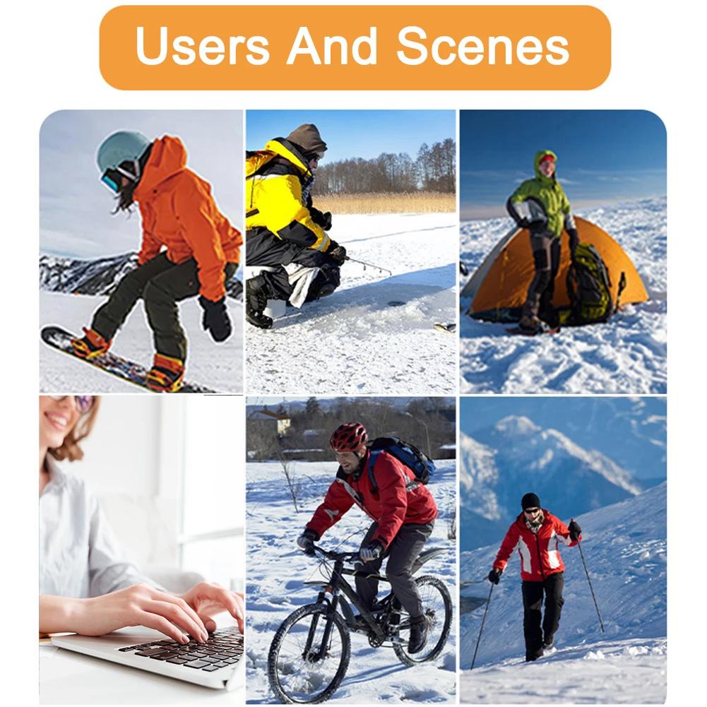 Unisex Beheizbare Schuheinlagen Zuschneidbar Wiederaufladbare Beheizte Einlegesohlen Einstellbare Temperatur Multifunktional für Winter-Outdoor-Sportarten