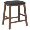 Bar Stools with Cushions 2 pcs Brown Solid Rubberwood