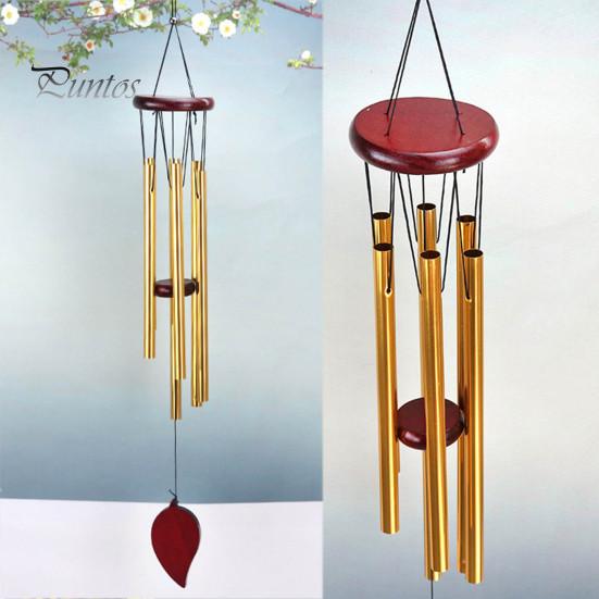 Decorative Wind Chime Metal with 6 Aluminum Tubes Natural Soothing Melody Tones Garden Patio Outdoor Decoration Hanging Bell Birthday Gifts Relaxation