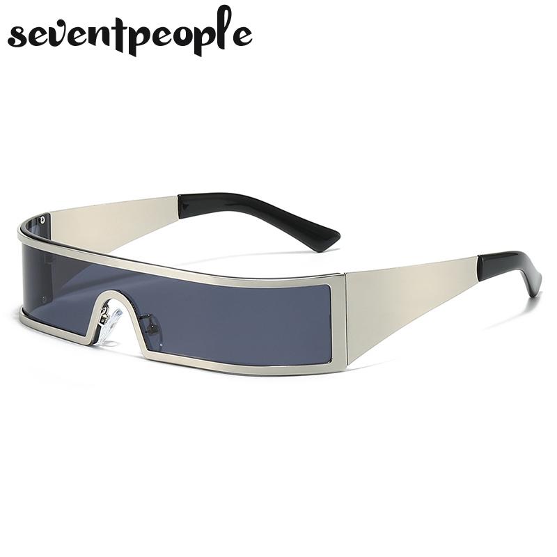 Small Frame One-Piece Shield Sunglasses Women  Luxury Brand Vintage Y2K Punk Goggle Sun Glasses Trendy Windproof Shades