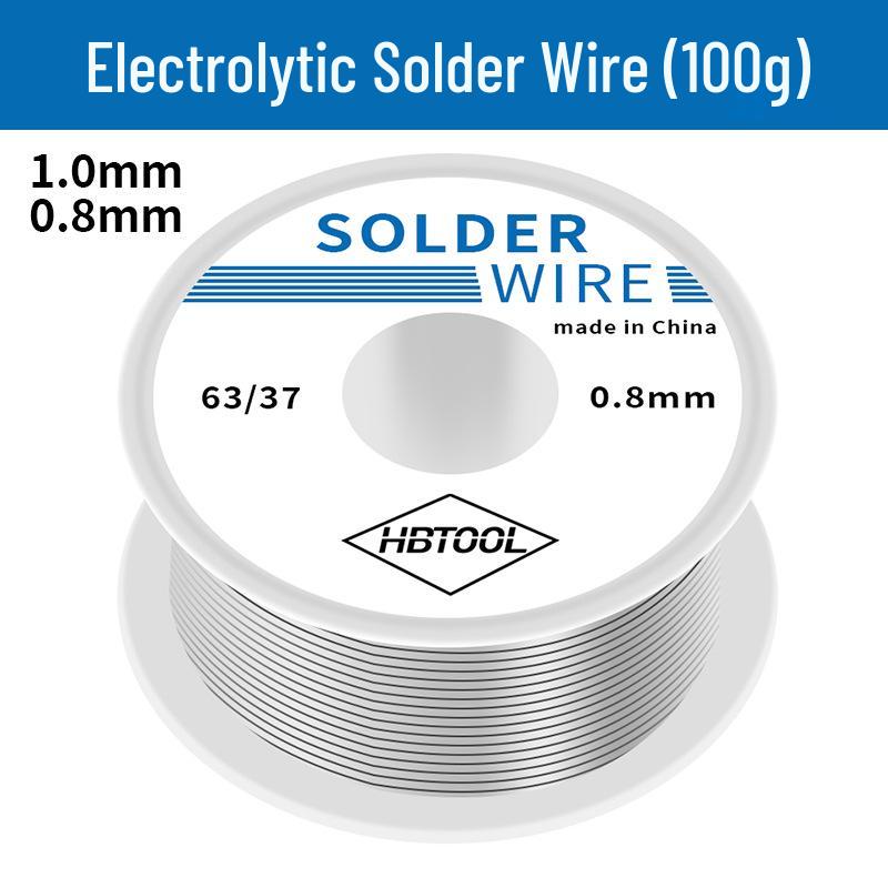 

6337 Оловянная проволока Маленькая катушка Припой с канифольным сердечником, 50 г (0,8 мм и 1,0 мм)