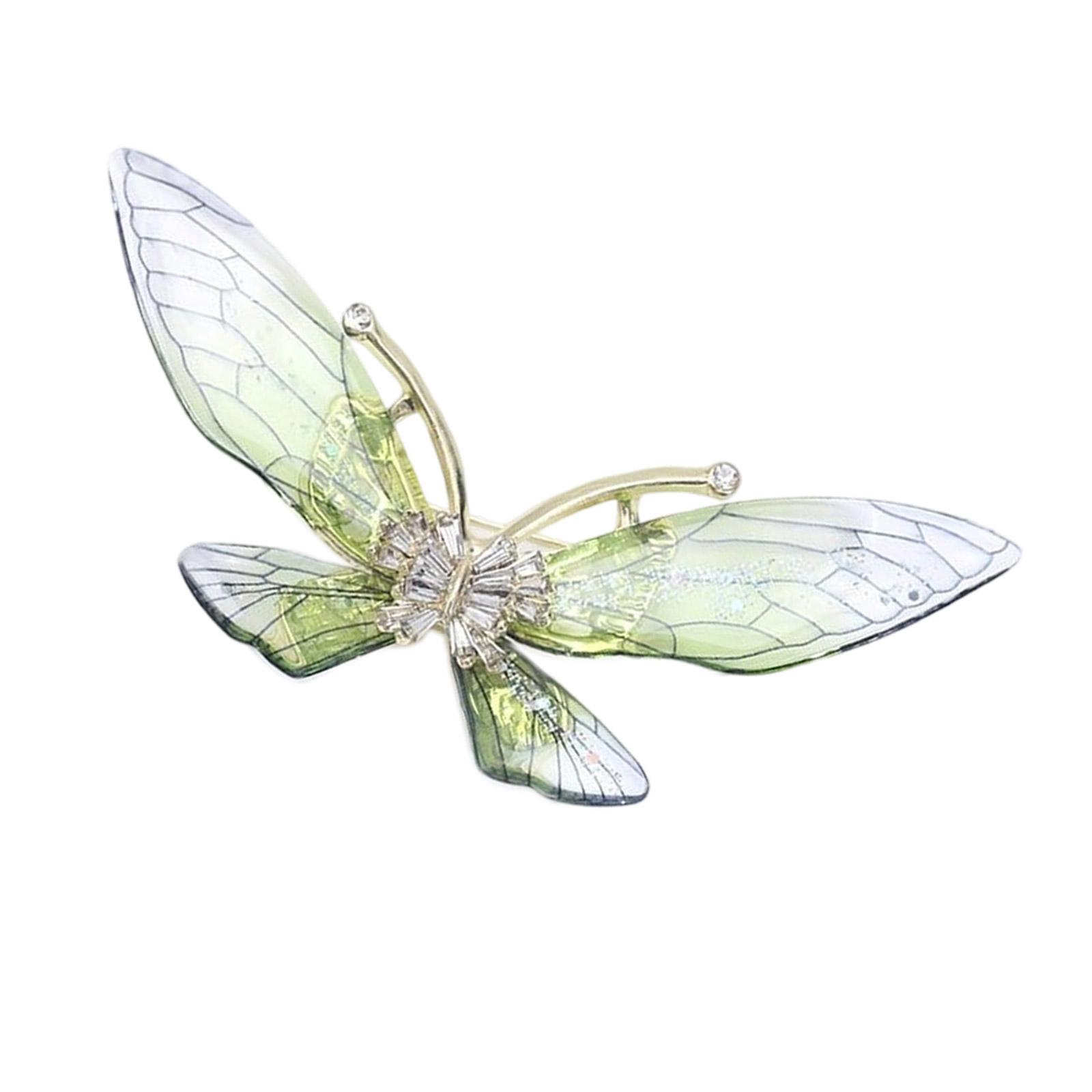 

Artistic Butterfly Design Brooch Premium Acrylic Material Stylish Pin Accessory For Daily Wear Or Formal Event изумрудный/зелёный