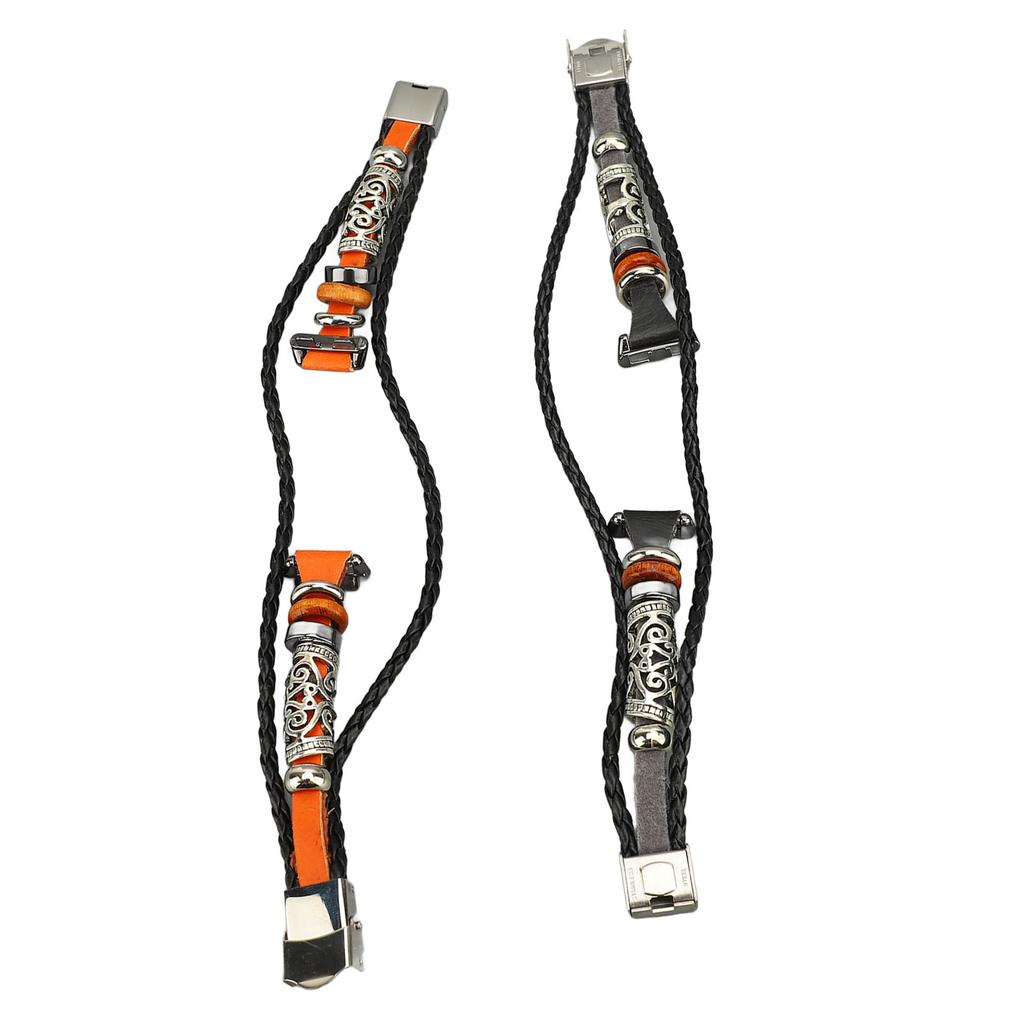 2 ks Etnický náhradní řemínek k hodinkám Retro DIY Smart Watch Band Rychloupínací pásek pro Band 9/8