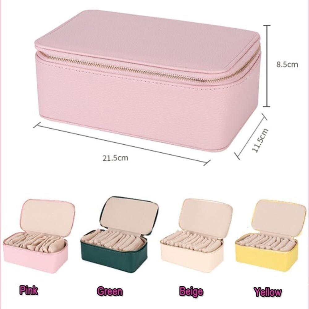 PU Leather Travel Jewelry Box Large Capacity Small Item Storage Box Jewelry Storage Box