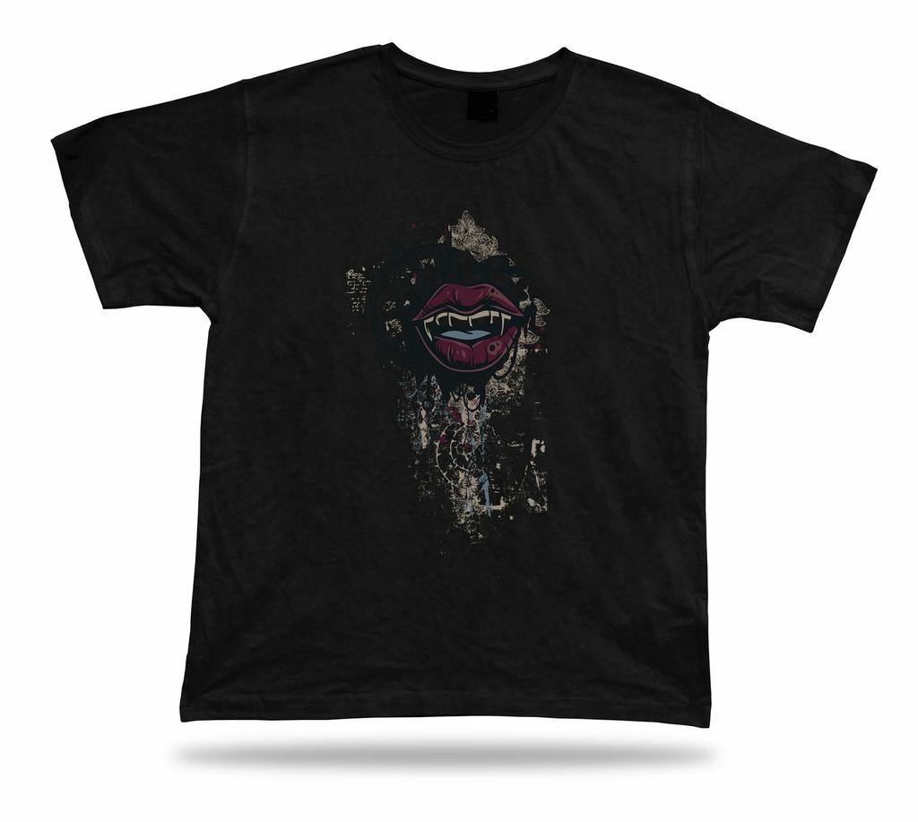Vampire Lady Lip Monster unisex Tshirt Tee special design Birthday gift textile