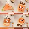 New Plush Funny Food Doll Dessert Cartoon Bread Charm Doll Keychain Cute Kawaii Backpack Girl