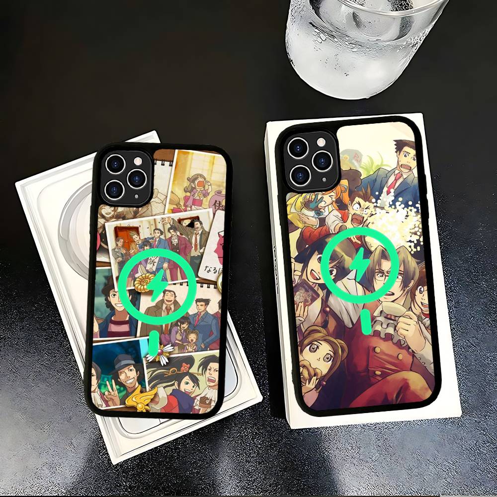 Classic Game Ace Attorney For Magsafe Magnetic Phone Case For IPhone 17 16 15 14 13 12 11 Plus Pro Max PC+TPU Cover
