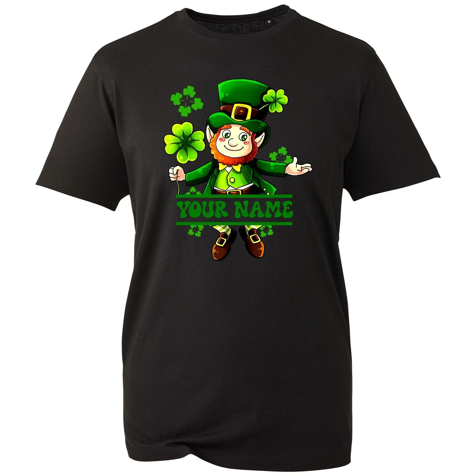 Personalised St Patrick s Day Mens T-shirt Leprechaun Irish Festive Shamrock Tee 3XL