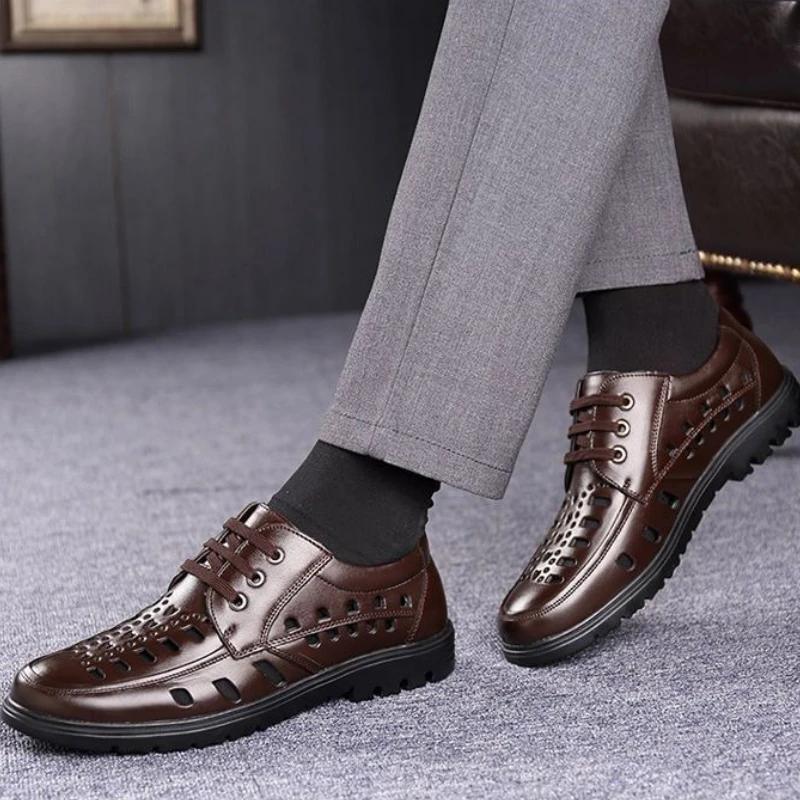 Fashion Rubber Man Sandals Soft Leather Big Size Summer Sale Buy Number 41 2025 Non-slip Trend Barefoot In Welcome Deal 39 Shoes for Men