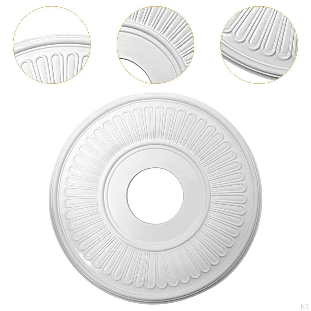 Ceiling Medallion Easy Installation Sturdy Fan Light Fixture Cover Plate for