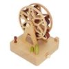 Wooden Musical Box Beech Ferris Wheel Model Handmade Music Box Gift for Christmas Birthday