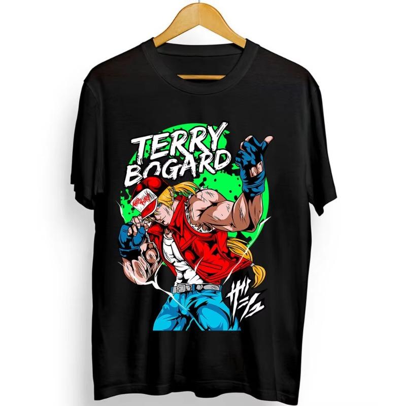 

Trends Summer Cosplay Neutral Black and White Terry Bogard Fatal Fury King of Fighters T-Shirt Anime Funny Gift Shirt All Sizes S