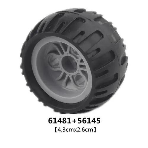MOC High-Tech Tire Wheel Hub DIY Bricks Car Truck 44309 70695 15413 Construction Building Blocks Compatible Motorcycle Race Toys