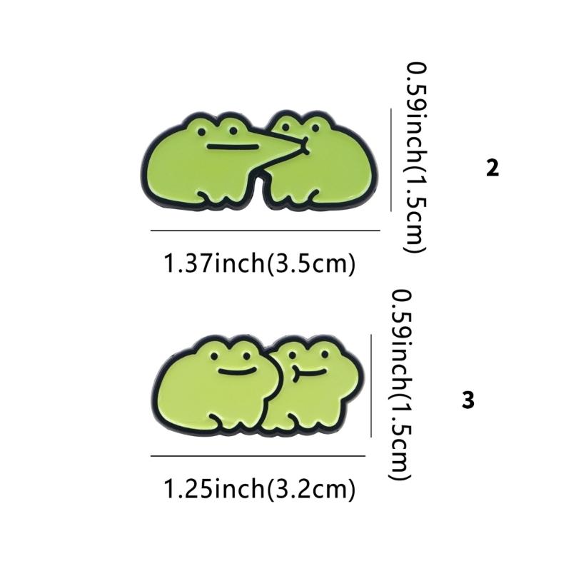 Delightful Frogs Pin Stylish Brooch Funny Brooch for Backpacks and Clothing Accessories Ideal for Kids and Adults