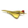 Avion Simulat 1:Model de avion din aliaj British Airways Concorde Golden Airliner la scara 200, static, metalic, ornament memorial
