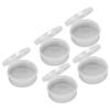 5PCS Sponge Transparent Storage Box Multipurpose Portable Round Clear Small Plastic Containers for Small Items Crafts